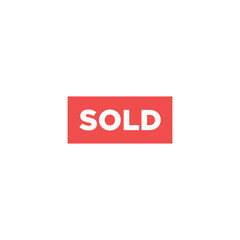 sold sticker. sold sign. sold banner vector template