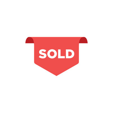 sold sticker. sold sign. sold banner vector template