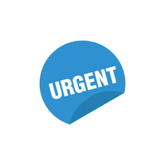 urgent tag. urgent isolated peeler vector template