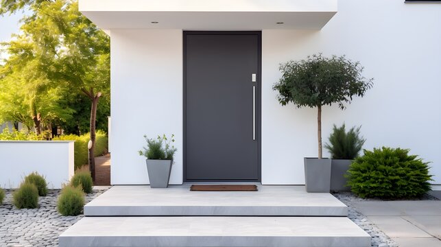 Une porte de maison moderne