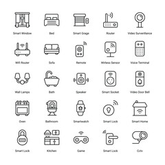 Smart Home related icon set