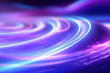 abstract futuristic background with pink blue glowing neon moving high speed wave lines and bokeh lights. Data transfer concept Fantastic wallpaper