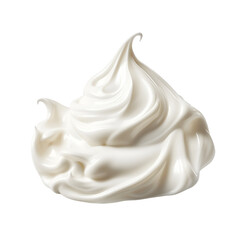 Whipped cream isolated on transparent background. Generative AI