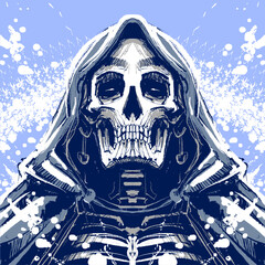 the evil grim reaper illustration vector