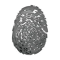 fingerprint on a white background