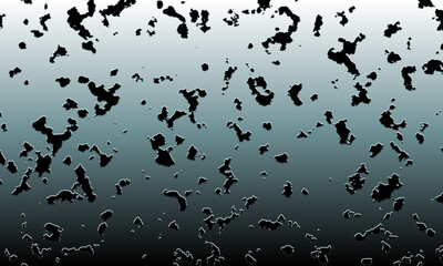 dark spots on the blue glass. creative gray background with dark elements

