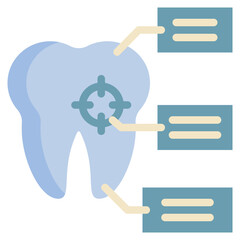 scan healthcare dental dentist stomatology report flat style