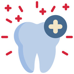 teeth dentist dental healthy healthcare tooth flat style