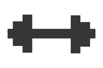 Fototapeta premium black dumbblek icon isolated on white background for use in web design, advertising