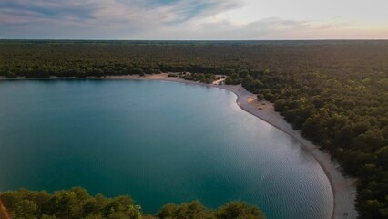 Aerial view of Blue hole in the New Jersey Pine Barrens