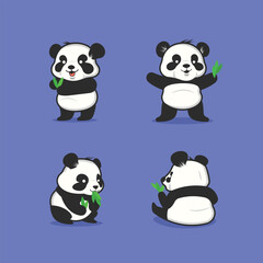 Panda poses