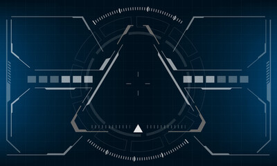 HUD sci-fi interface screen view design virtual reality futuristic technology display vector