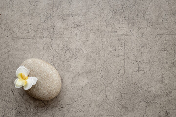 Zen stones with lotus flower - purity harmony and balance concept