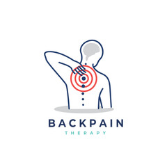Back pain vector logo illustration. Chiropractic icon design Spine icon for Physio therapy fit for clinic