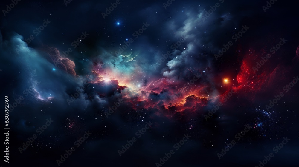 Canvas Prints space background with nebula and stars