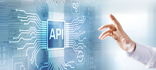 API - Application Programming Interface, software development tool, information technology and...