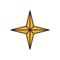 Retro Star. Isolated vector illustration