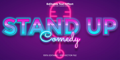 Stand Up Comedy editable text effect in modern trend style