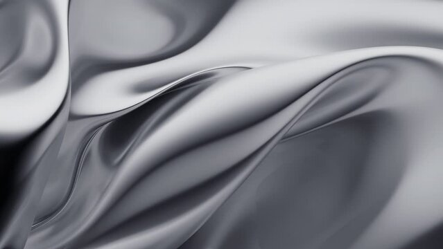 Abstract 3d design, silver colored background, 4k seamless looped video