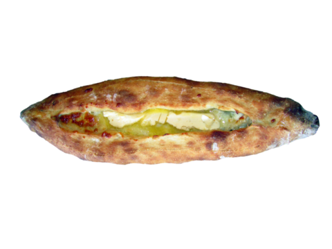 Turkish style pita with cheese and minced meat