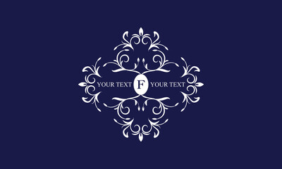 Luxury initial letter F logo concept. Monogram vector illustration