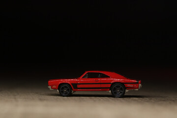 Fototapeta na wymiar American muscle car toy