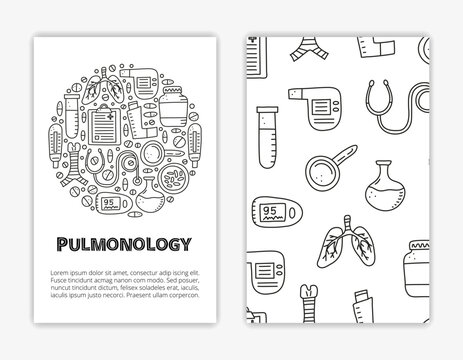 Card templates with pulmonology items.