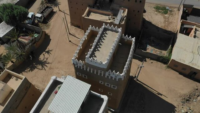 Aerial view of an old village with mud houses  Najran  Saudi Arabia