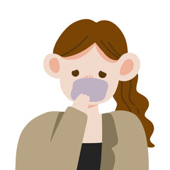 People wearing face masks tor protect smoke, pm 2.5, dust and air pollution in city, factory pipes and industrial smog 