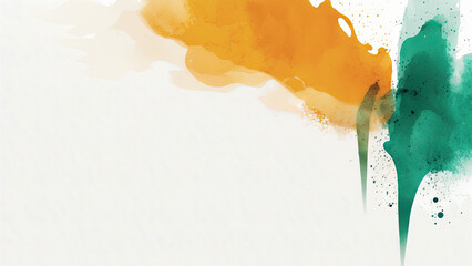 Simple green and yellow watercolor background
