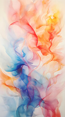 abstract colorful watercolor brushstrokes