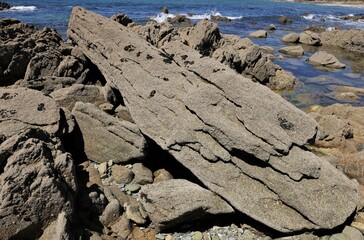 Rocks at the coast of Brittany in France