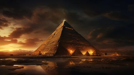 Photo sur Plexiglas Chocolat brun piramide dourada riqueza do egito 