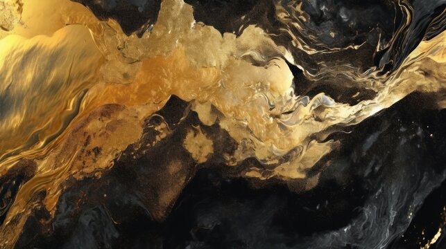 Black gold marble texture.