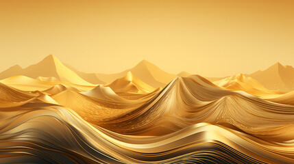 montanhas abstrata dourada de luxo 