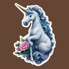 Obraz na płótnie Canvas Unicorn sticker