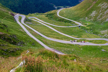 Transfagarasan elevated road in Romania