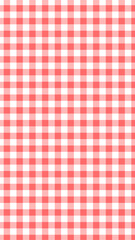 縦長サイズの赤色のギンガムチェック柄のパターン - シンプルな背景テクスチャ素材 -9:16