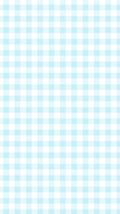 縦長サイズの水色のギンガムチェック柄のパターン - かわいいパステルカラーの背景素材 -9:16
