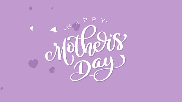 Happy Mother's Day background animation. Animation mother day. Mother day animated. Text animation. Lettering style. Motion graphic