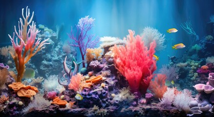 Naklejka na ściany i meble Corals in the water