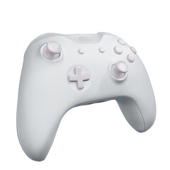 3d White Joystick. Game Stick, Controller, Video Game Console Portable. Cut Out. © Kateryna Artamonova