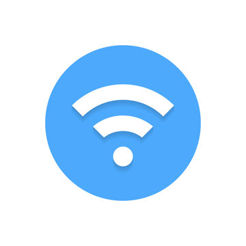 WIFI network button icon vector in flat style