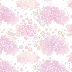 Obraz premium seamless pattern with pink flowers