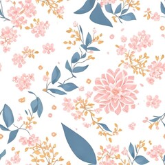 Fototapeta premium seamless floral pattern sakura pink