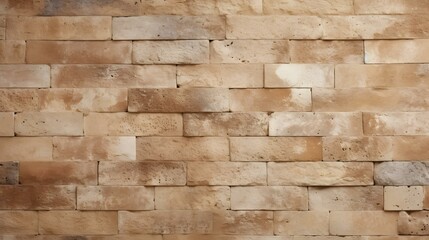 Close Up of a Brick Wall in beige Colors. Vintage Background
