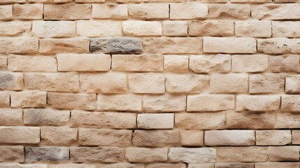 Close Up of a Brick Wall in beige Colors. Vintage Background
