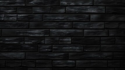Close Up of a Brick Wall in black Colors. Vintage Background
