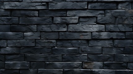 Close Up of a Brick Wall in black Colors. Vintage Background
