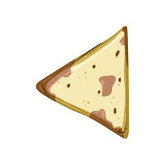 sweet cracker biscuit cartoon. closeup cheese, brown yellow, baked dry sweet cracker biscuit sign. isolated symbol vector illustration